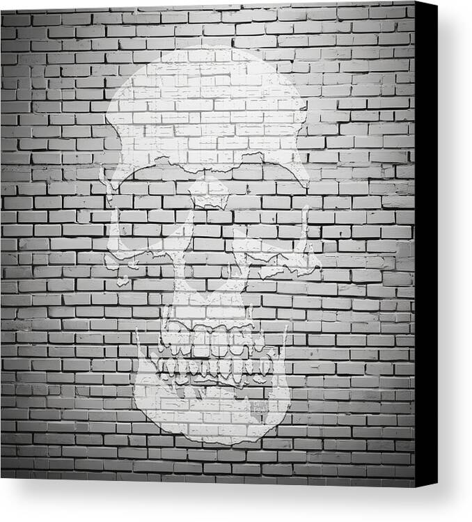 Brick Skull - Canvas Print