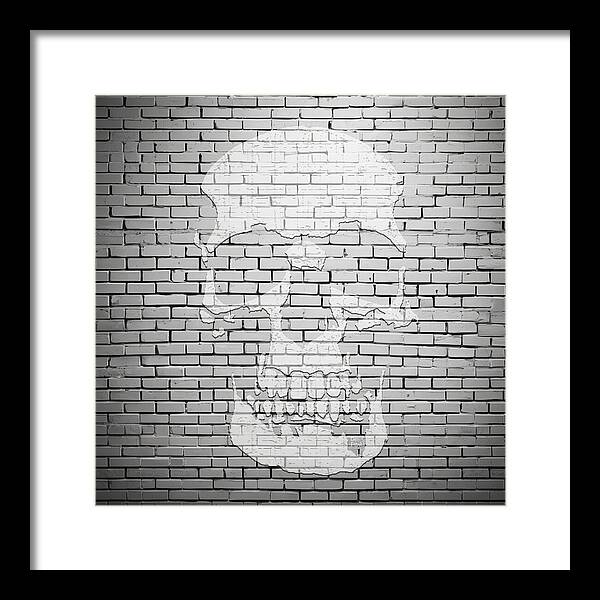 Brick Skull - Framed Print