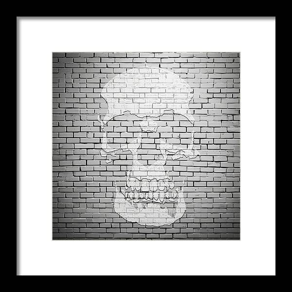 Brick Skull - Framed Print