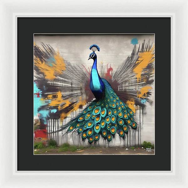 I'm a Peacock -  You Gotta Let Me Flaunt It - Framed Print