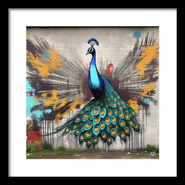 I'm a Peacock -  You Gotta Let Me Flaunt It - Framed Print