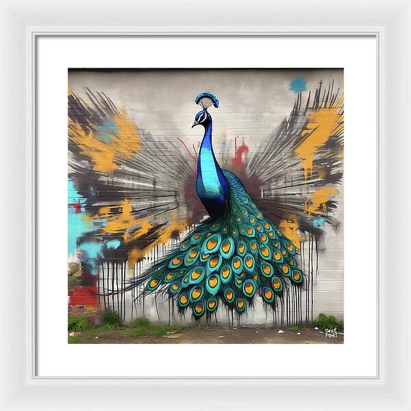 I'm a Peacock -  You Gotta Let Me Flaunt It - Framed Print