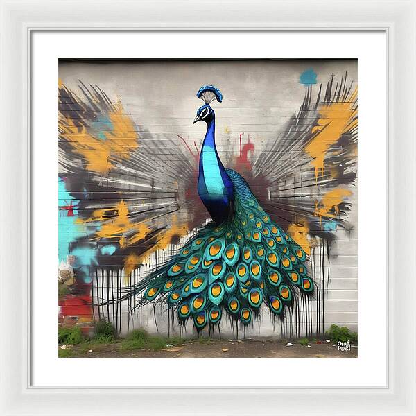 I'm a Peacock -  You Gotta Let Me Flaunt It - Framed Print