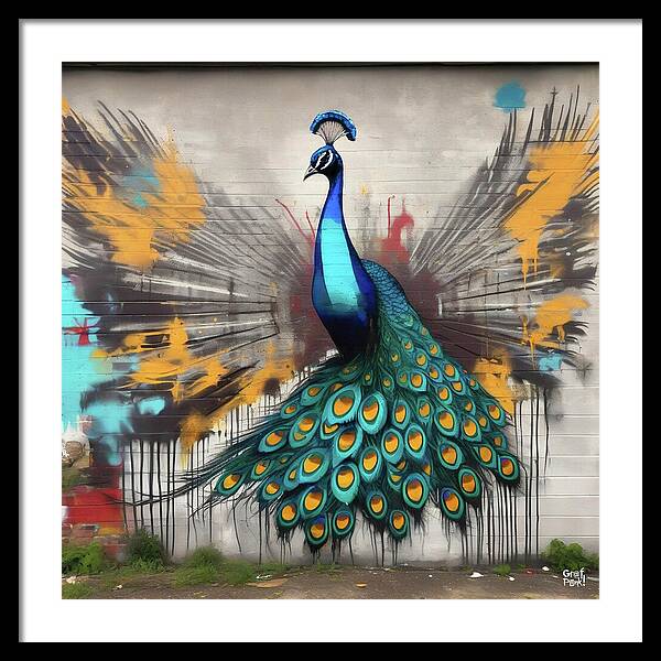 I'm a Peacock -  You Gotta Let Me Flaunt It - Framed Print