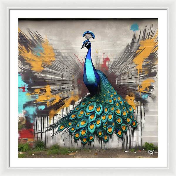 I'm a Peacock -  You Gotta Let Me Flaunt It - Framed Print