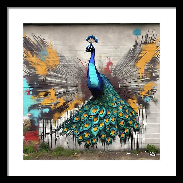 I'm a Peacock -  You Gotta Let Me Flaunt It - Framed Print