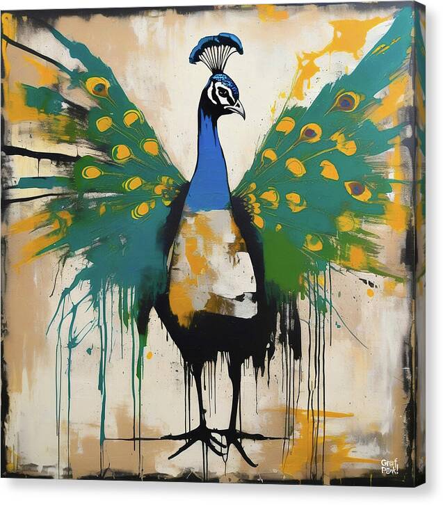 I'm a Peacock. You Gotta Let It Be - Canvas Print