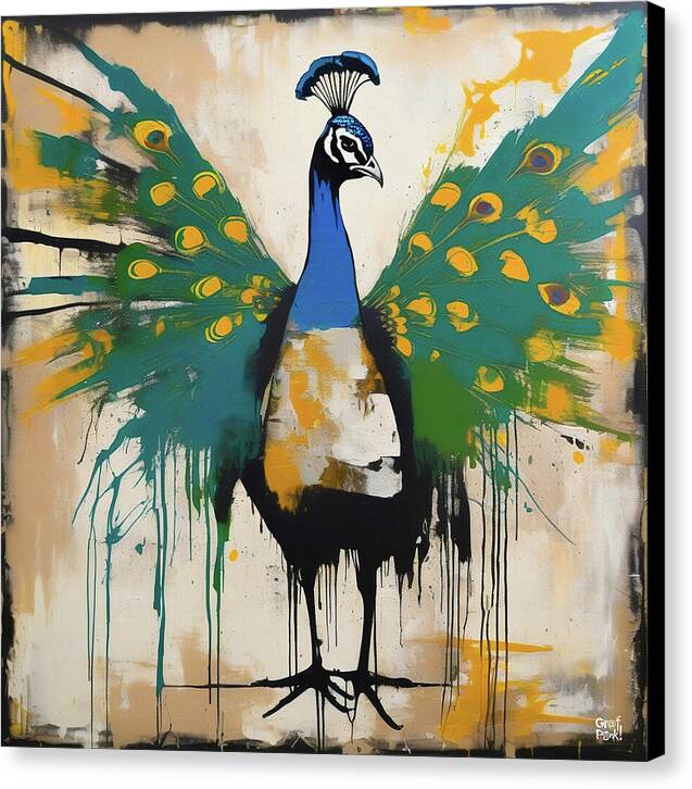 I'm a Peacock. You Gotta Let It Be - Canvas Print