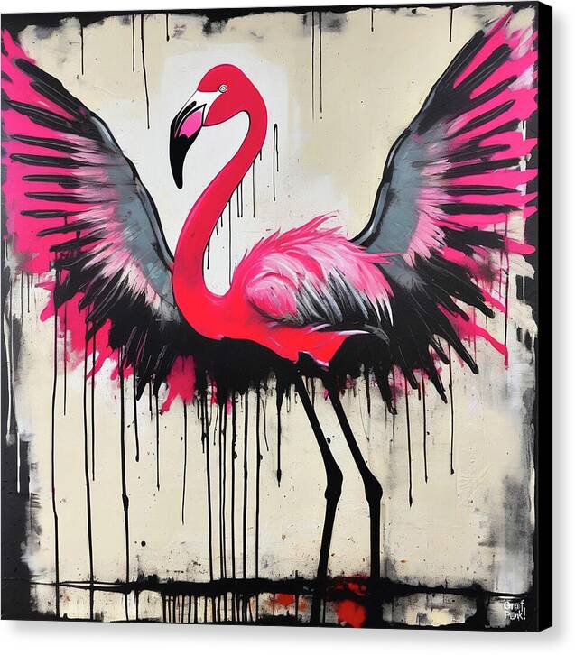 Pink Flamingo - Canvas Print