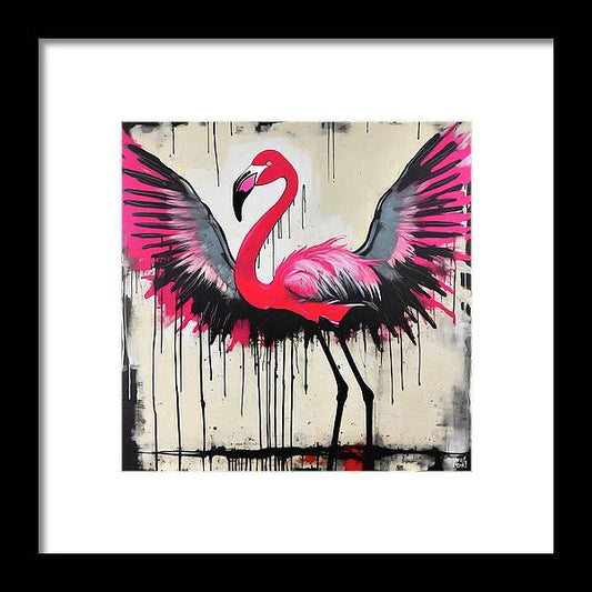 Pink Flamingo - Framed Print