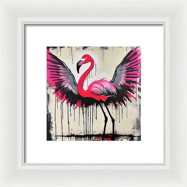 Pink Flamingo - Framed Print