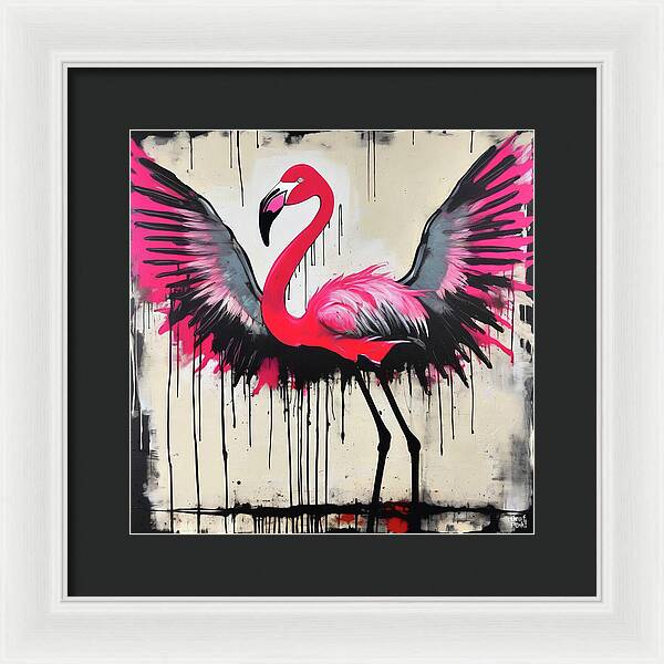 Pink Flamingo - Framed Print