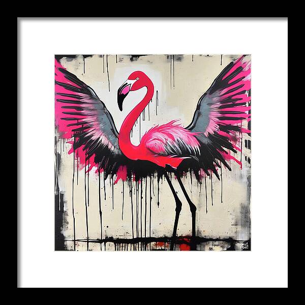 Pink Flamingo - Framed Print