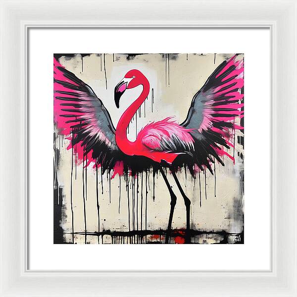 Pink Flamingo - Framed Print