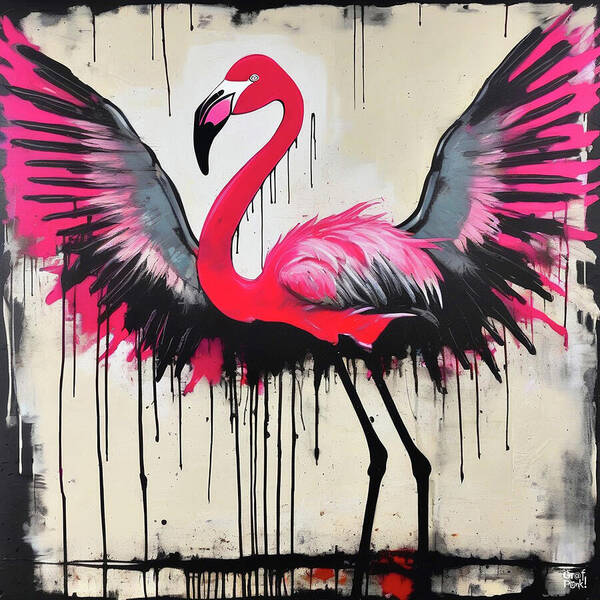 Pink Flamingo - Art Print