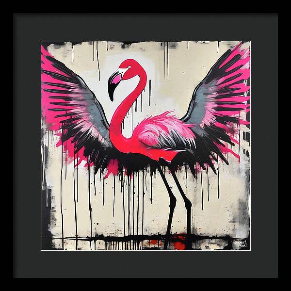 Pink Flamingo - Framed Print