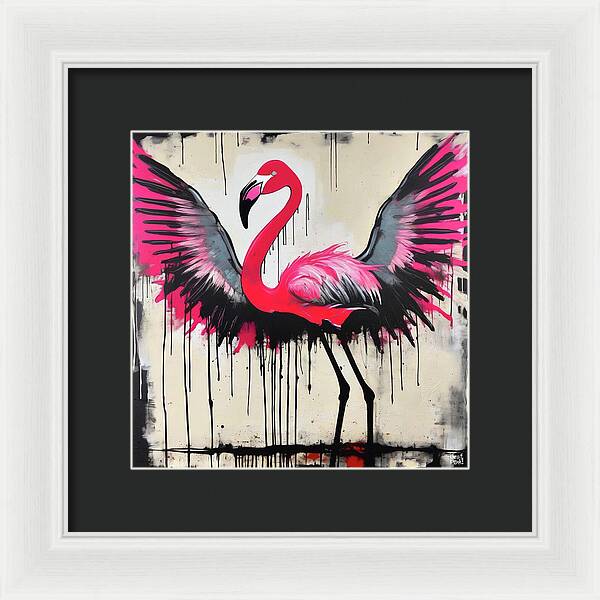 Pink Flamingo - Framed Print