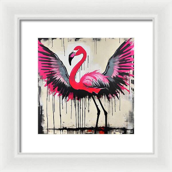 Pink Flamingo - Framed Print