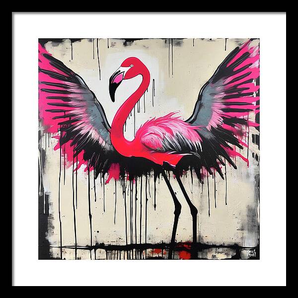 Pink Flamingo - Framed Print