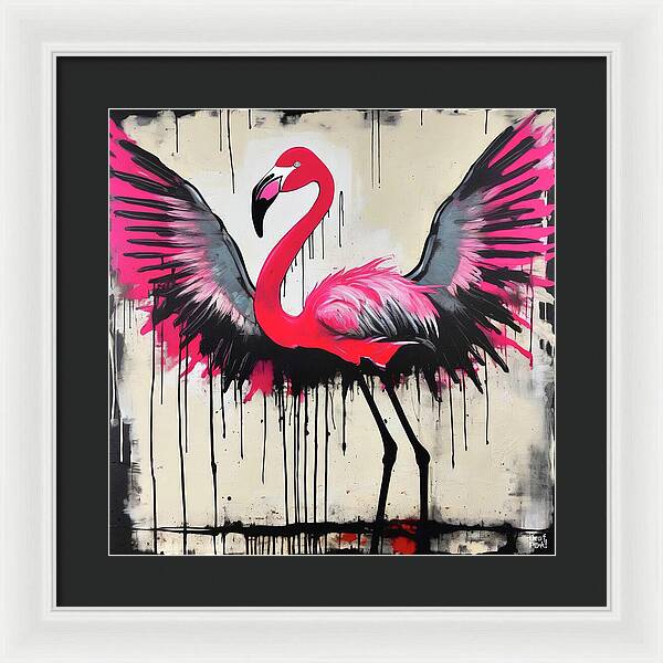 Pink Flamingo - Framed Print