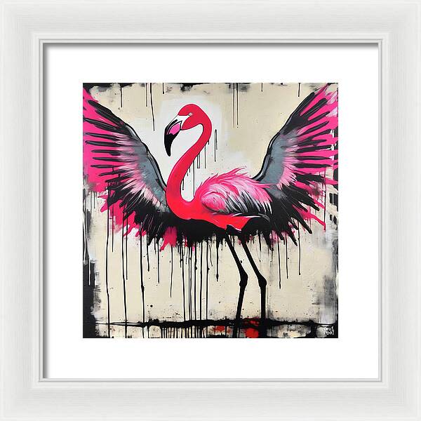 Pink Flamingo - Framed Print