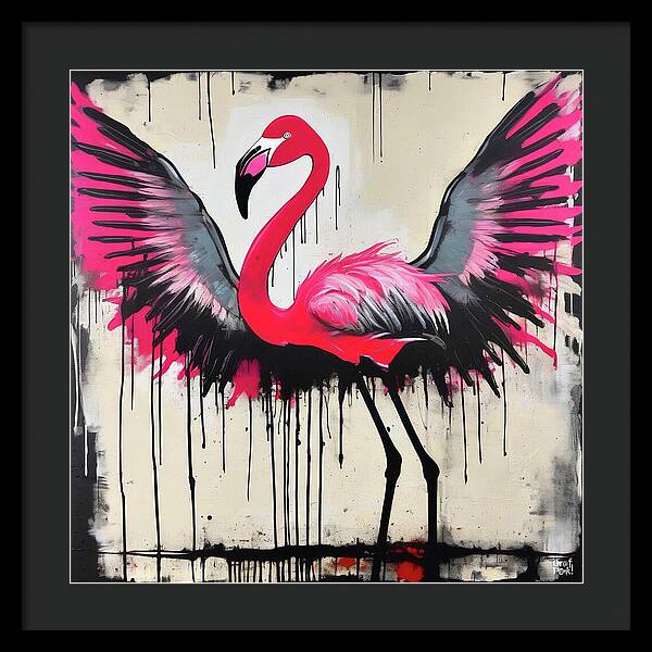 Pink Flamingo - Framed Print