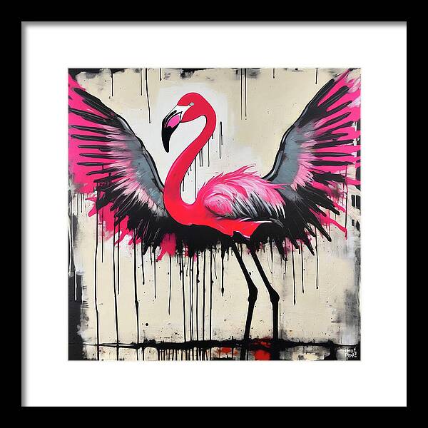 Pink Flamingo - Framed Print