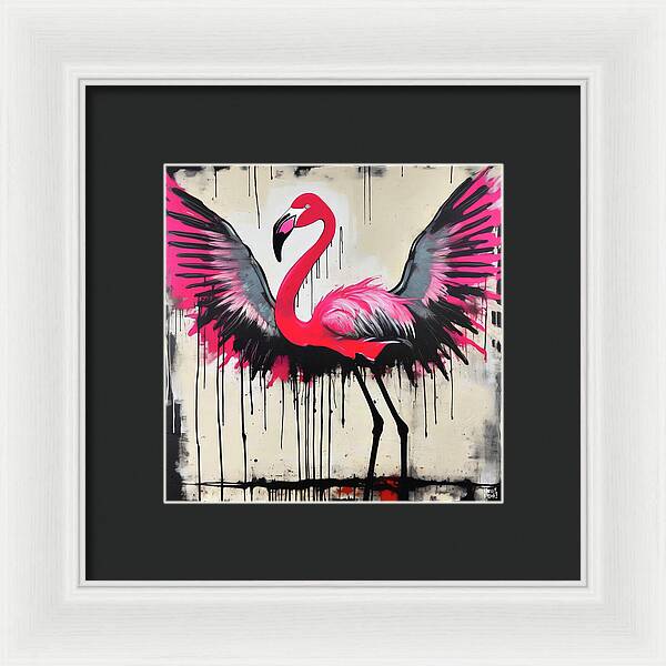 Pink Flamingo - Framed Print