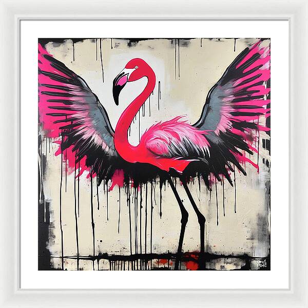 Pink Flamingo - Framed Print