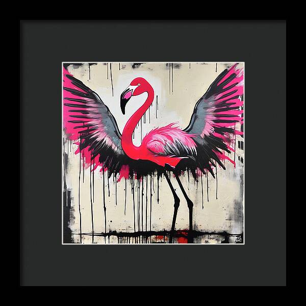 Pink Flamingo - Framed Print