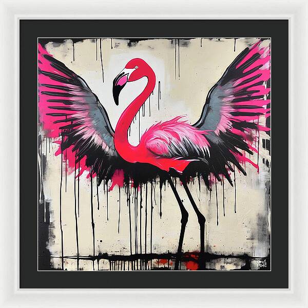 Pink Flamingo - Framed Print