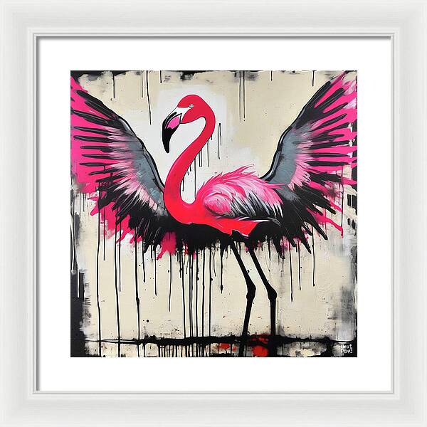 Pink Flamingo - Framed Print