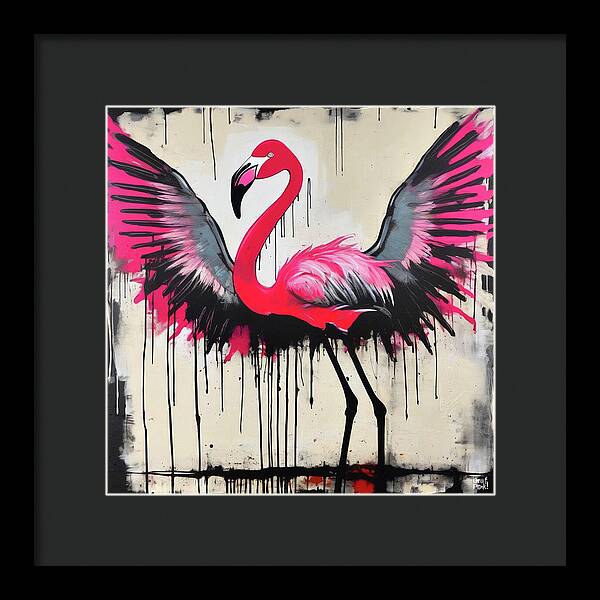 Pink Flamingo - Framed Print