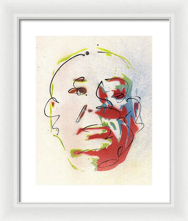 Portrait of Alfred Hitchcock - Framed Print