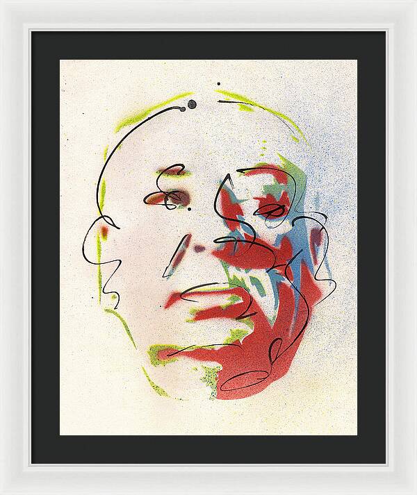 Portrait of Alfred Hitchcock - Framed Print