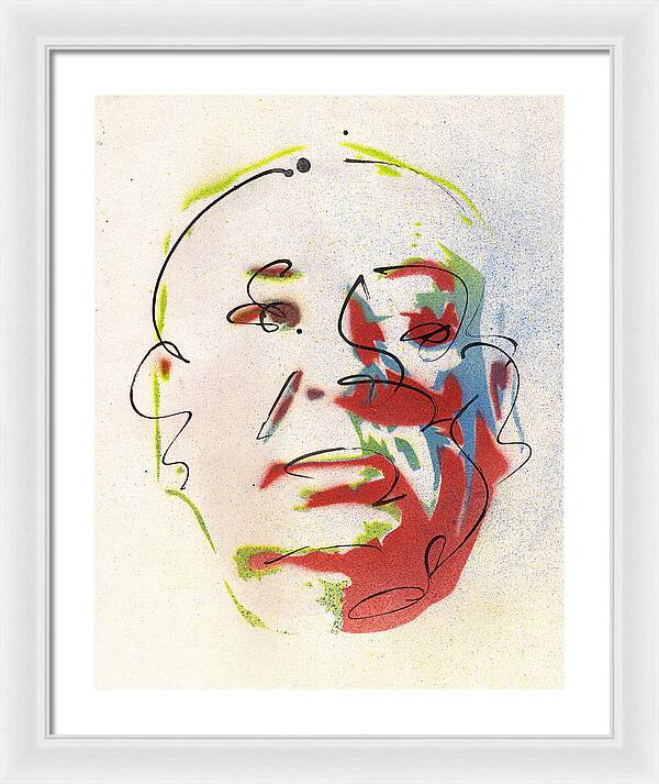 Portrait of Alfred Hitchcock - Framed Print