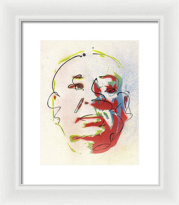 Portrait of Alfred Hitchcock - Framed Print