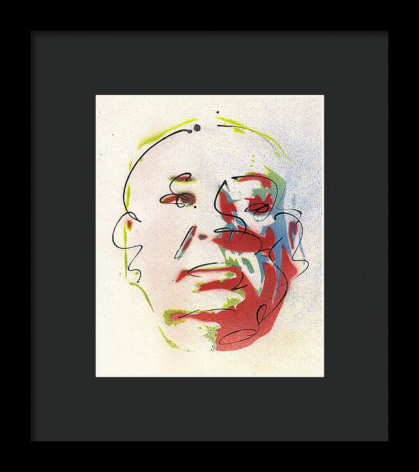 Portrait of Alfred Hitchcock - Framed Print