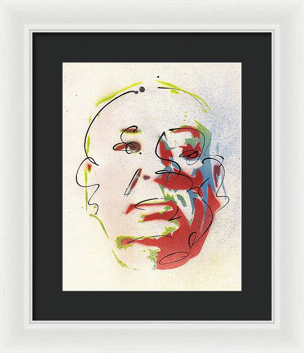 Portrait of Alfred Hitchcock - Framed Print