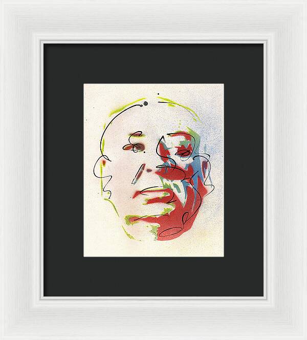 Portrait of Alfred Hitchcock - Framed Print