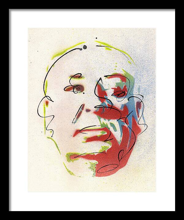 Portrait of Alfred Hitchcock - Framed Print