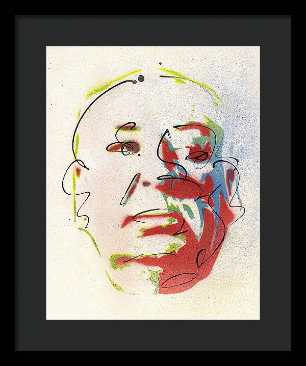 Portrait of Alfred Hitchcock - Framed Print