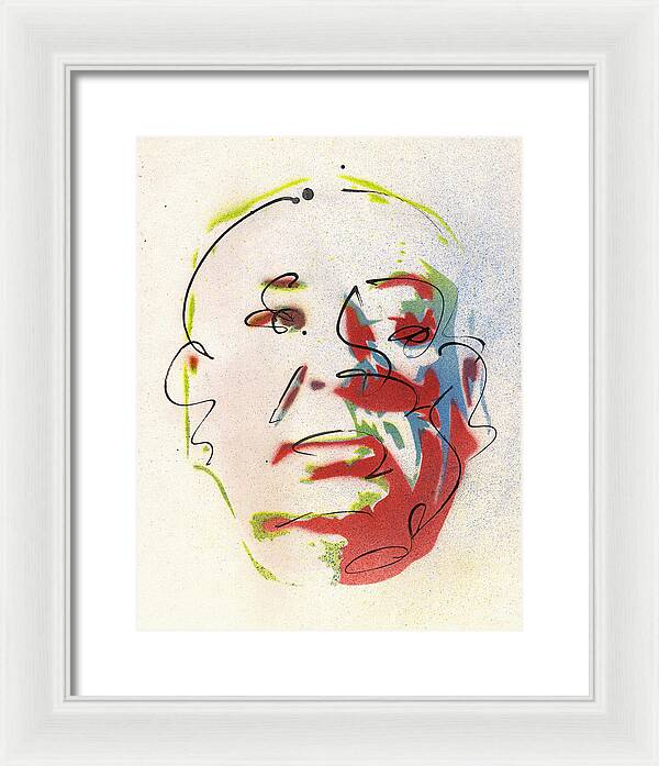 Portrait of Alfred Hitchcock - Framed Print