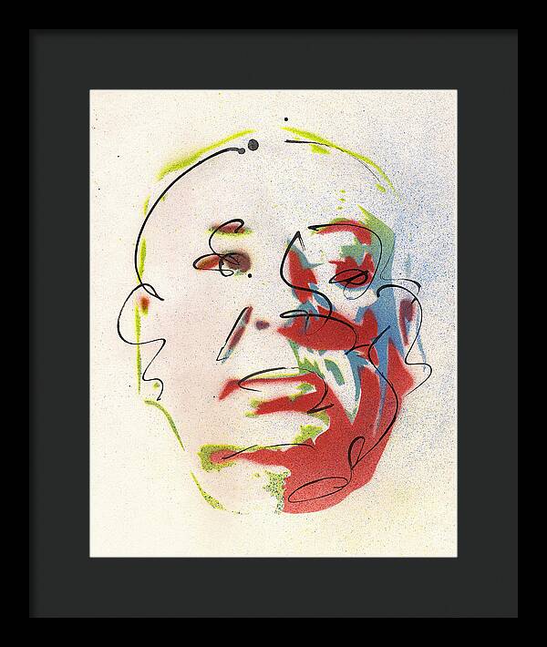 Portrait of Alfred Hitchcock - Framed Print