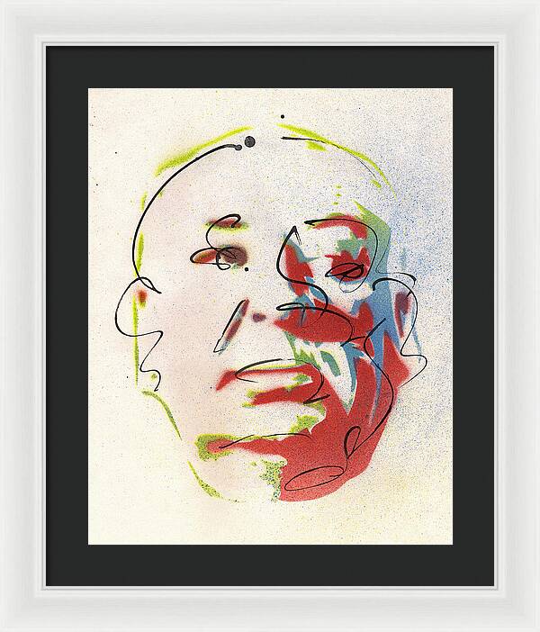 Portrait of Alfred Hitchcock - Framed Print