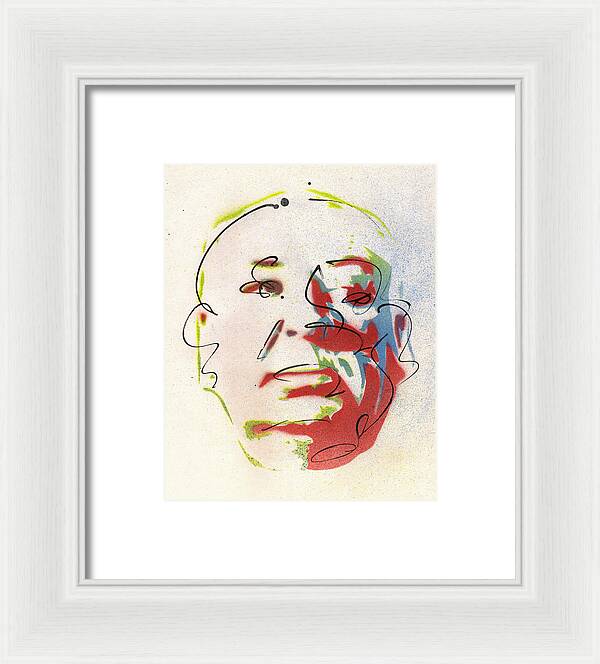 Portrait of Alfred Hitchcock - Framed Print