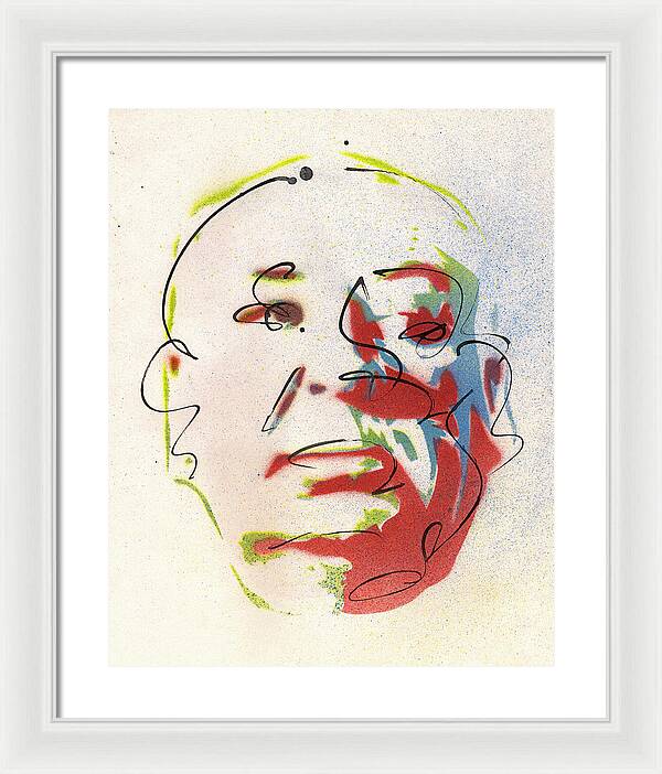 Portrait of Alfred Hitchcock - Framed Print