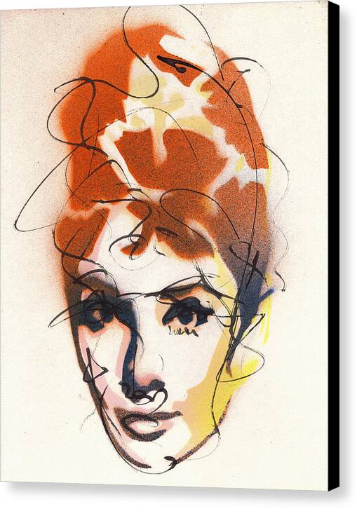 Portrait of Audrey Hepburn 4 - Canvas Print