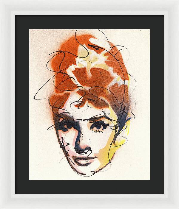 Portrait of Audrey Hepburn 4 - Framed Print