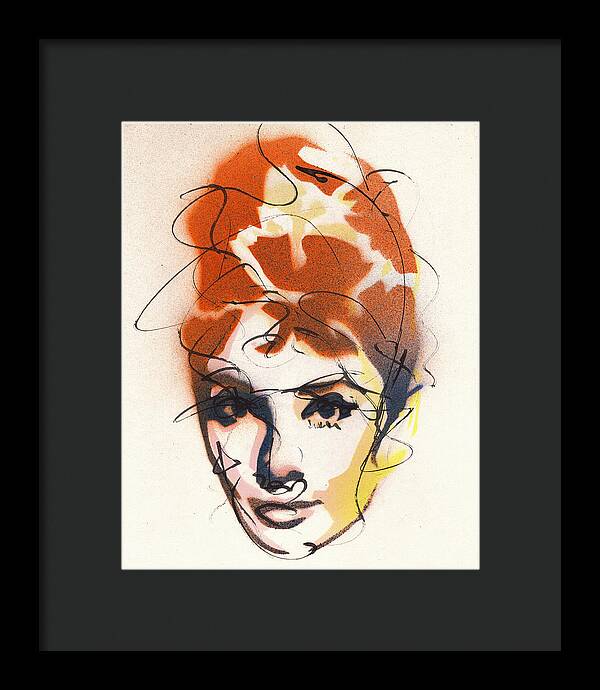 Portrait of Audrey Hepburn 4 - Framed Print